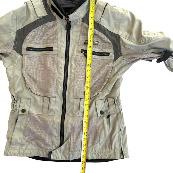 Olympia Moto Sports Airglide 3 Mesh Motorcycle Jacket Gray Size M Cordura Armor - Picture 5 of 14